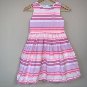 Osh Kosh Dress 10 Stripe Fit & Flare Pink White Party Holiday Formal Photoshoot